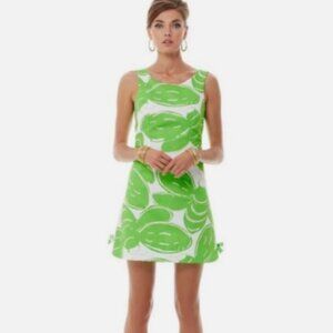 Lilly Pulitzer Dress Womens 12 Green Delia Resort White Stinger Shift